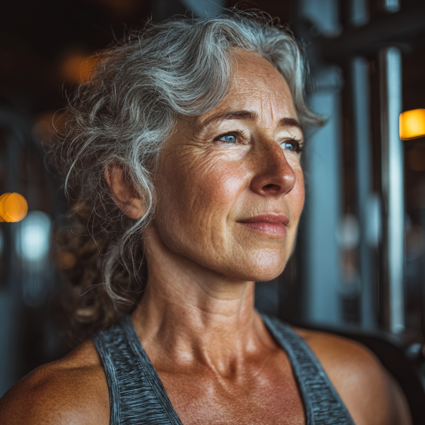 Активні літні люди займаються фітнесом